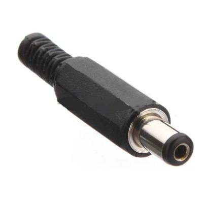 Connecteur Jack male DC a souder diametre:2.1mm x 5.5mm  longueur: 14mm