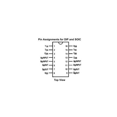 HCF4538BE équivalent CD4538B  double monostable