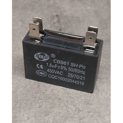 1.8uf 450v 1,8µF CBB61 Condensateur de démarrage a cosse 25/70/21