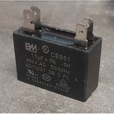 1.5uf 450v 1,5µF CBB61 Condensateur de démarrage a cosse 40/70/21