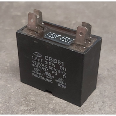 1.5uf 450v 1,5µF CBB61 Condensateur de démarrage a cosse 40/70/21