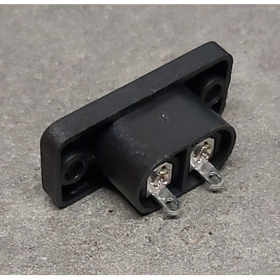 Connecteur d'alimentation AC250V 2,5A IEC320 C8 Male 2 broches a visser