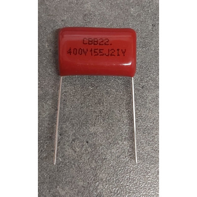 Condensateur CBB22 400V  1,5uF 1500nF 155j 5% pitch:20mm