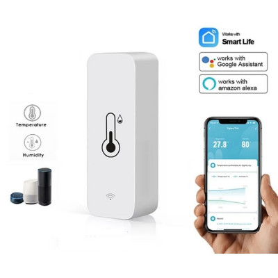 Smart thermometre hygrometre compatible Smartlife, google, Alexa,etc.