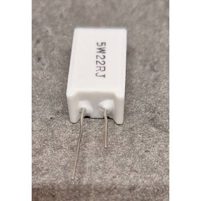 Résistance de Puissance Verticale 22 ohm 22R 22ohm  5W 5%