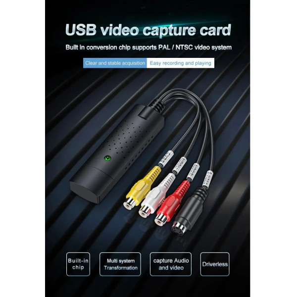 Convertisseur audio vidéo USB 2.0 Easy Cap