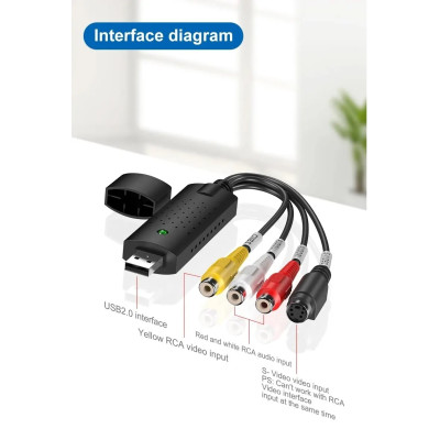 Convertisseur audio vidéo USB 2.0 Easy Cap