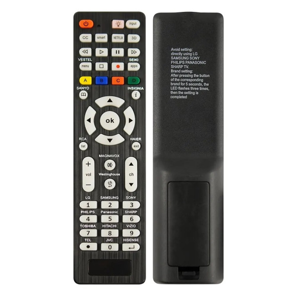 télécommande universel LG Samsung Sony Philips Panasonic sharp toshiba hitachi tcl jvc hisense vestel sanyo rca haier