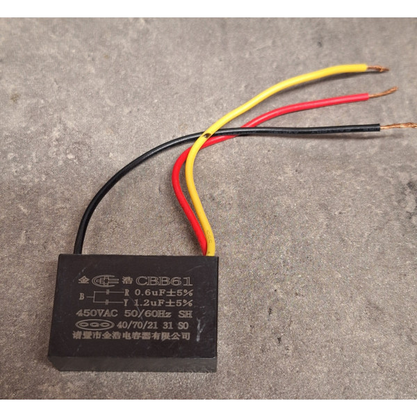 0.6uf+1.2uf 450v 0,6 µF+1,2 µF CBB61 Condensateur de démarrage