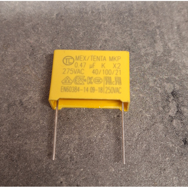 0.47uF 275v 470nF Polypropyléne MKP-X2 Empattement 22mm