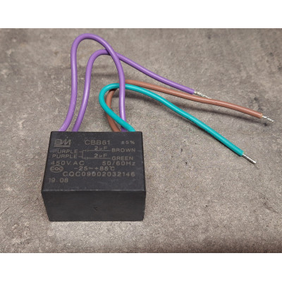 2uf+2uf 450v CBB61 Condensateur de démarrage 4 fils 25/85/21