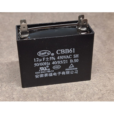 12uf 450v 12µF CBB61 Condensateur de démarrage a cosse 40/85/21