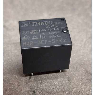 Relais TIANBO 5VDC 5pin 10A  HJR-3FF-S-Z