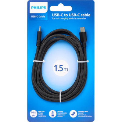 Philips - câble de charge et de données - USB-C vers USB-C - 1,5m