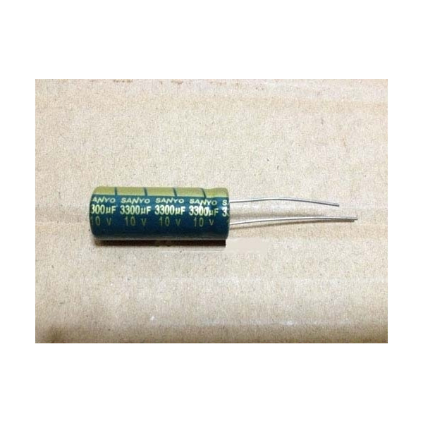 3300uf 10v 3300µF radial d:10mm h:20mm Sanyo
