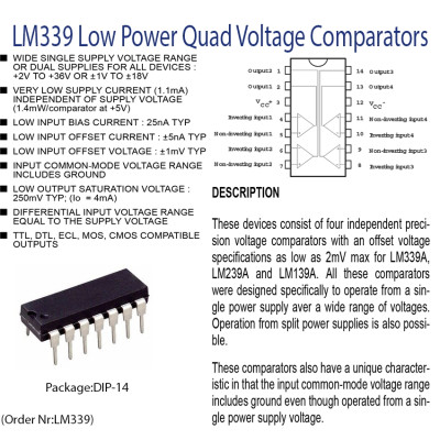 LM339N Comparateur de voltage