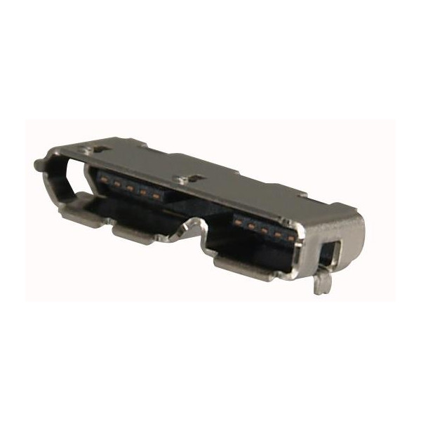 Connecteur micro USB B 3.0 femelle a souder (fixation 2 points 90°)