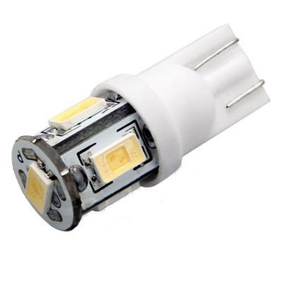 Ampoule T10 W5W a 5 LED SMD 5630 12v pour voiture et moto