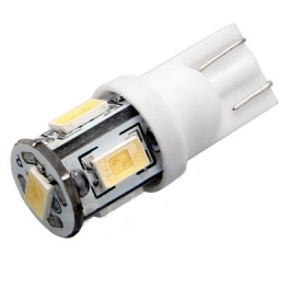 Ampoule T10 W5W a 5 LED SMD 5630 12v pour voiture et moto -  KomposantsElectroniK