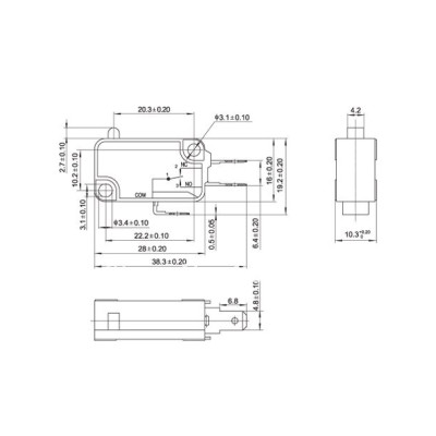 micro switch, switch limiteur , interrupteur