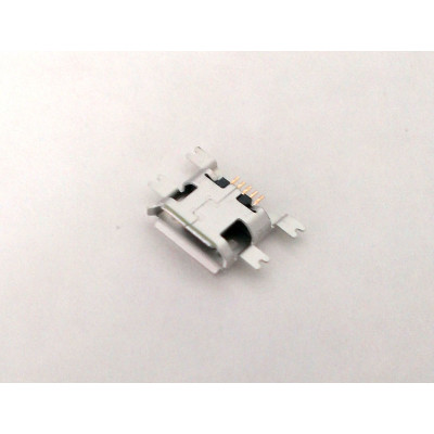 Connecteur micro USB B femelle a souder (fixation 4 points ecartés central) (5 points pour l'USB pattes longues)