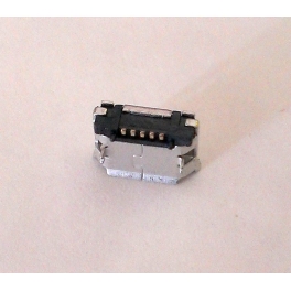 Connecteur micro USB B femelle a souder (fixation 2 points 90°)(5 pattes courtes pour l'USB) modéle 2