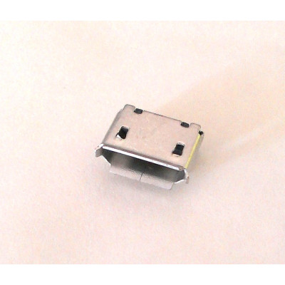 Connecteur micro USB B femelle a souder (fixation 2 points 90°)(5 pattes courtes pour l'USB) modéle 2