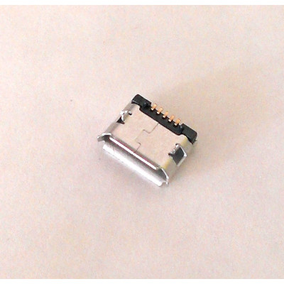 Connecteur micro USB B femelle a souder (fixation 2 points 90°)(5 pattes courtes pour l'USB) modéle 2