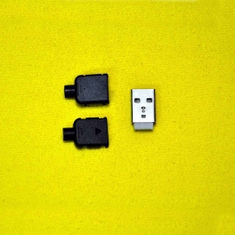 Connecteur Male USB A 2.0  avec couvercle prise