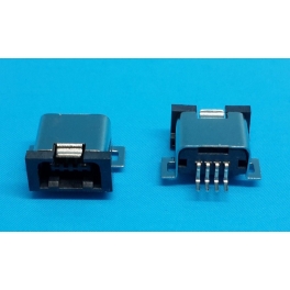 Connecteur Mini USB 4pins pour l'USB a souder(2 points de fixation)