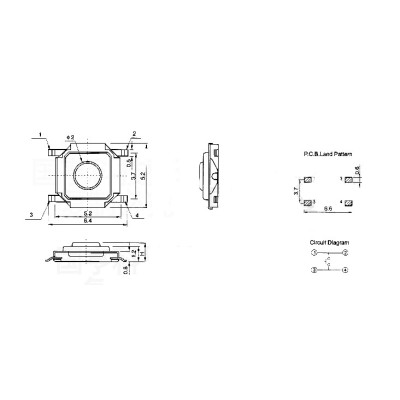 switch, interrupteur tactile miniature 4x4x1.5mm