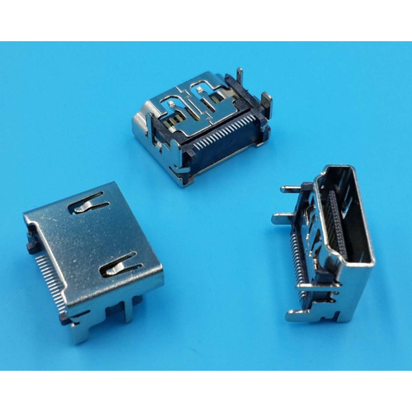 Connecteur HDMI femelle Soudure en SMT 4 pattes de fixation modéle 2